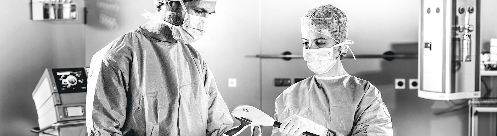 Service slider of doctor and nurse use a reliable product.